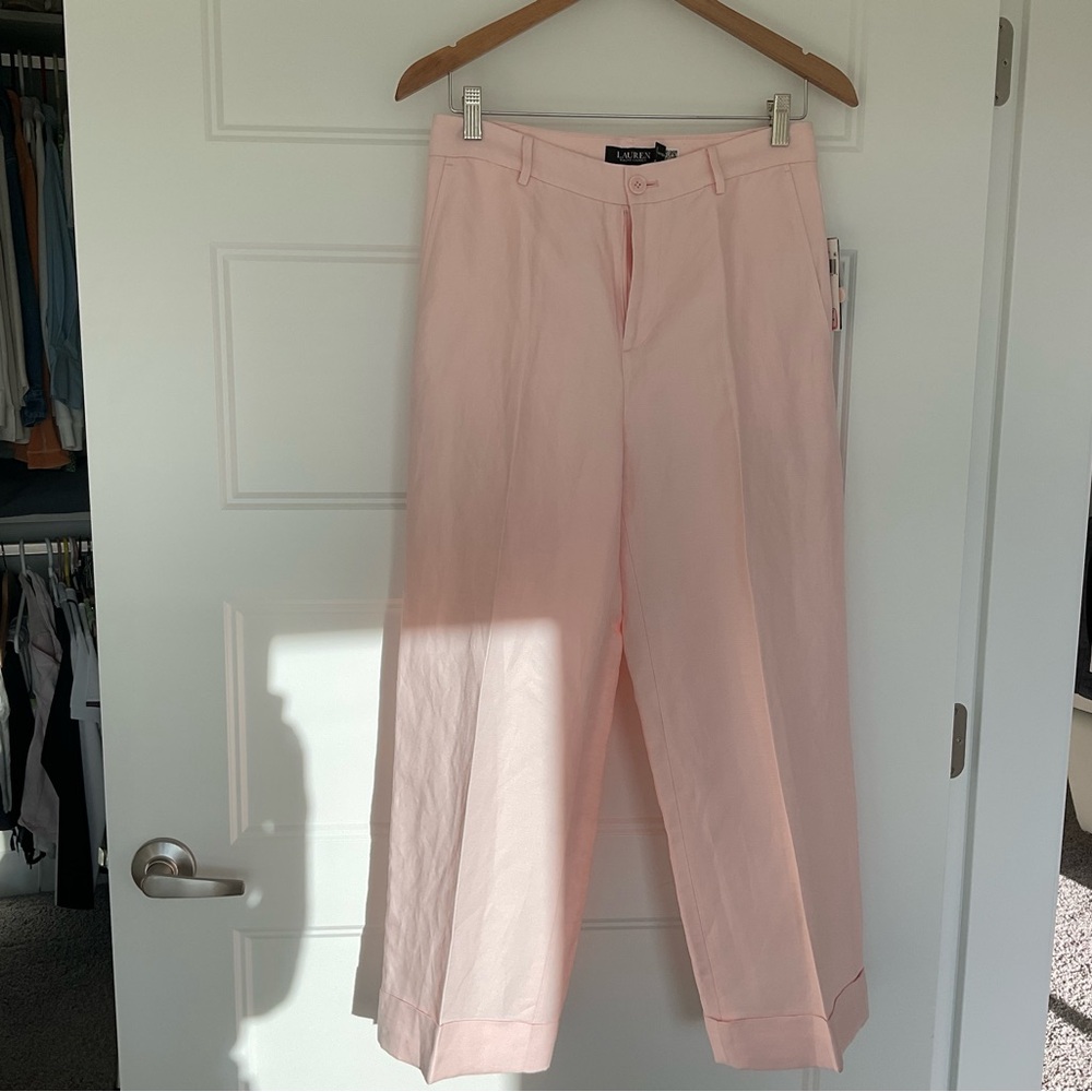 (NWT) Ralph Lauren Light Pink Pants with Cuff